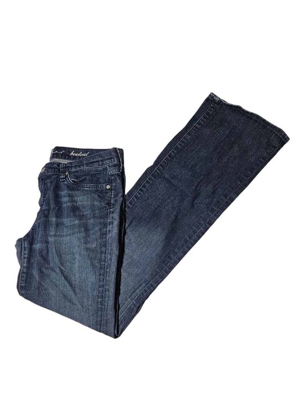 7 For All Mankind Bootcut Jeans Womens Size 31 Low Rise Medium Wash Denim Pants